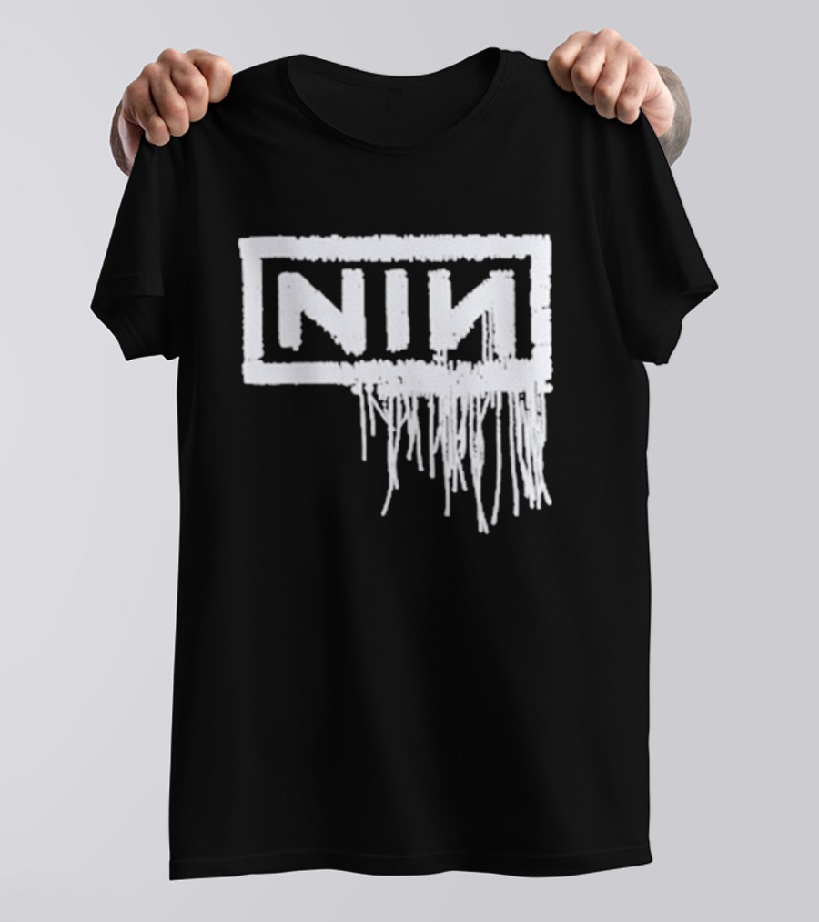 Nine Inch Nails NIN With Teeth Dripping Logo 20th Anniversary T-Shirt
