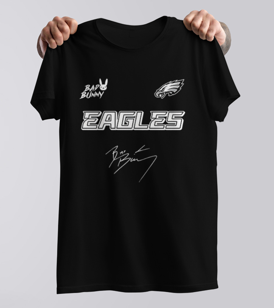 Philadelphia Eagles Bad Bunny Signature Collaboration T-Shirt