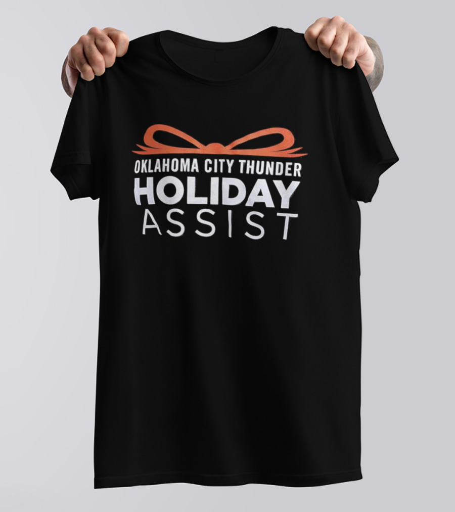 Oklahoma City Thunder Holiday Assist Bow Logo T-Shirt