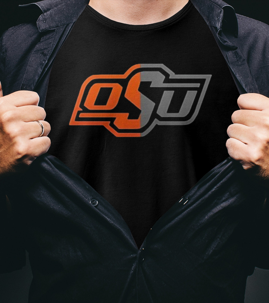 Oklahoma State Cowboys OSU Back In Black Orange Gray T-Shirt