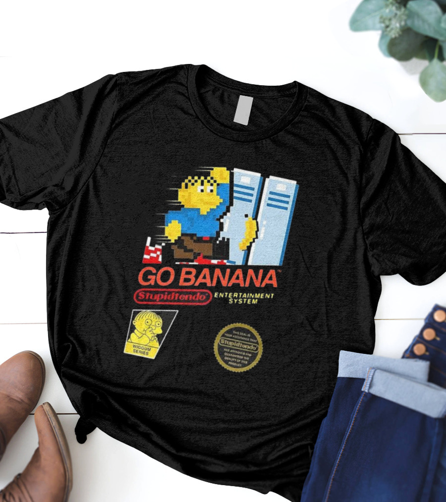 Go Banana Stupidtendo Entertainment System 8-Bit Wiggum Series T-Shirt