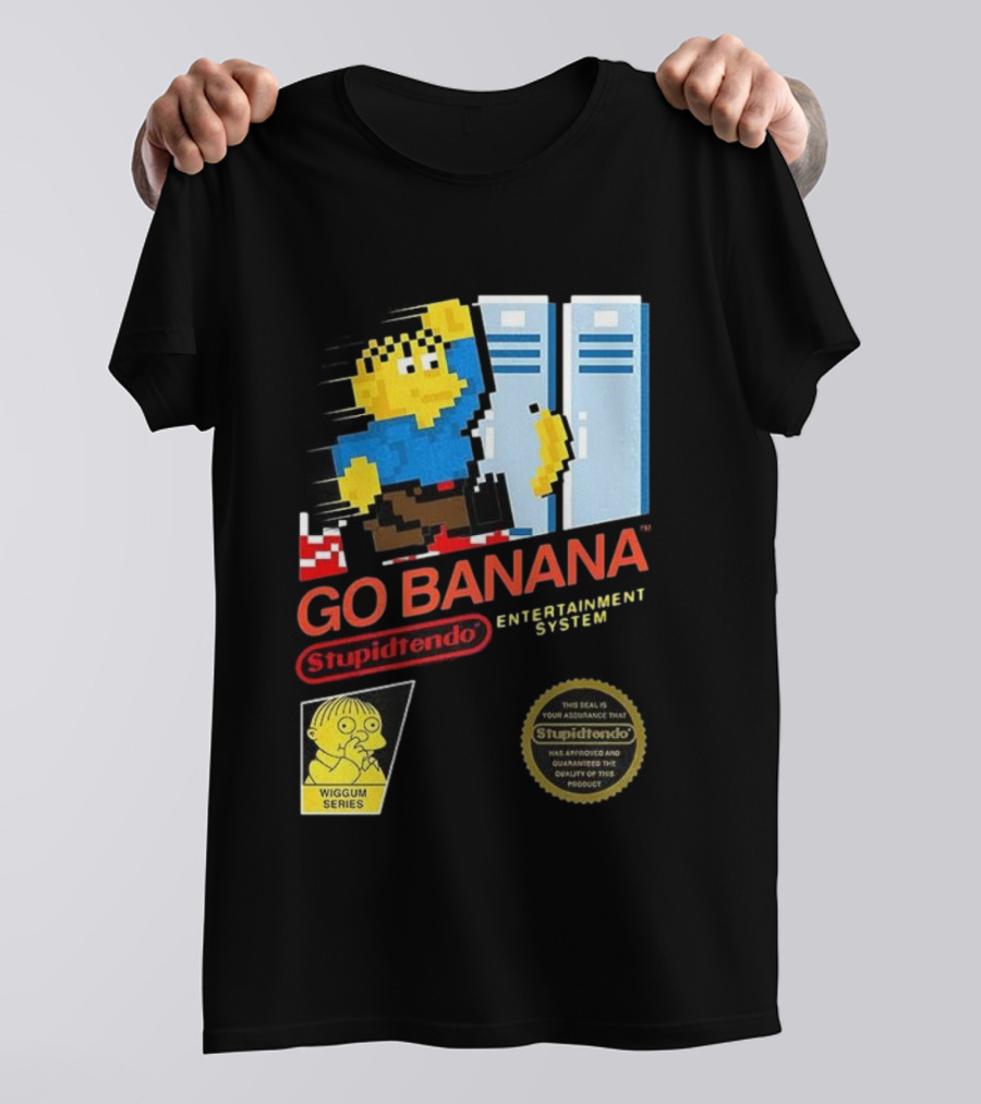 Go Banana Stupidtendo Entertainment System 8-Bit Wiggum Series T-Shirt