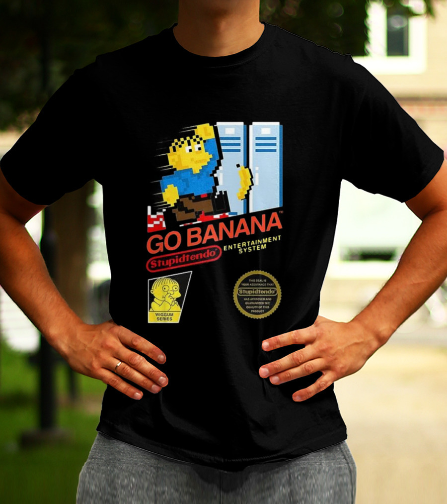 Go Banana Stupidtendo Entertainment System 8-Bit Wiggum Series T-Shirt