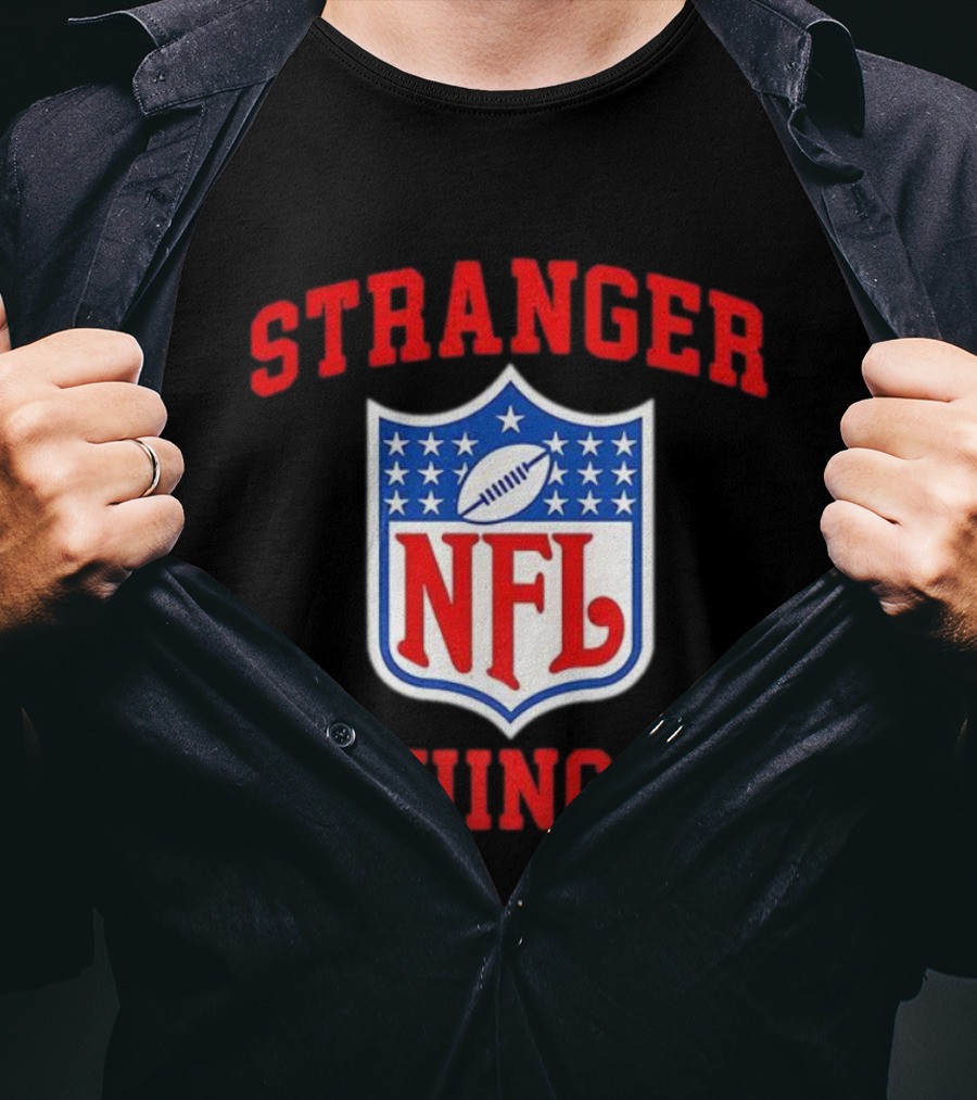 Stranger Things NFL Mashup Collaboration Sports Fans Nostalgia Apparel T-Shirt