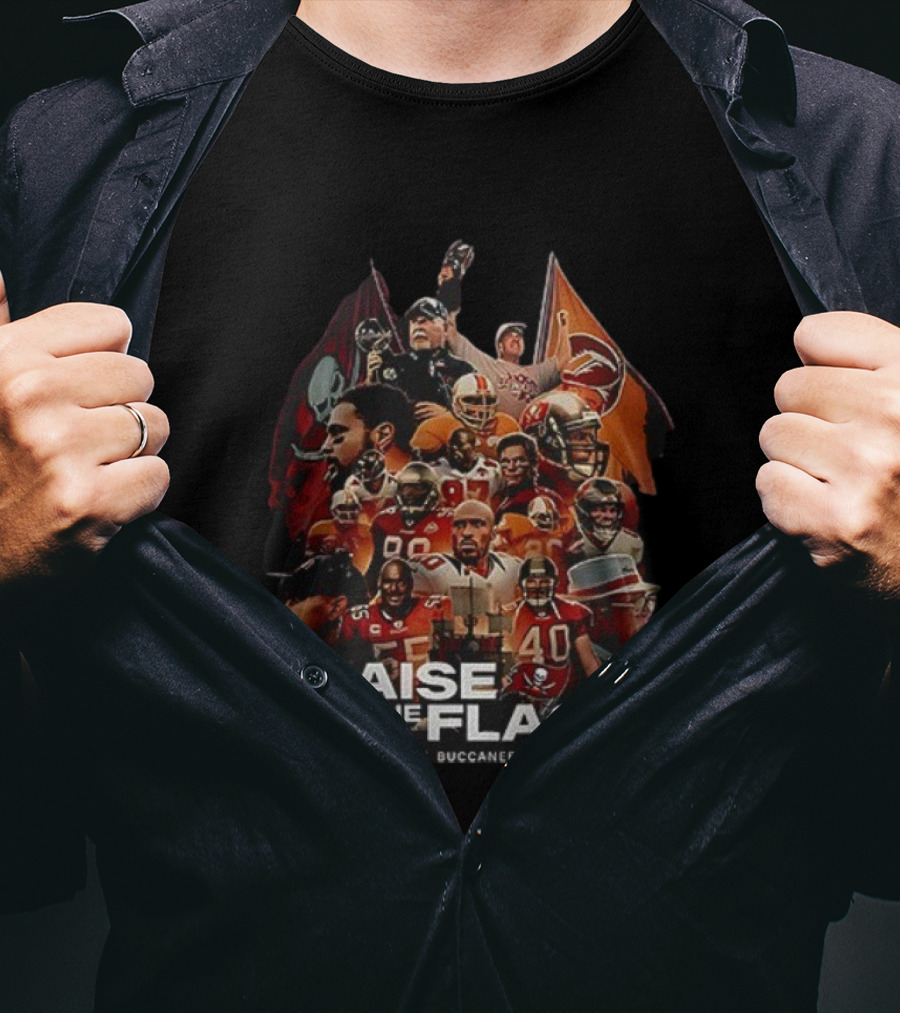 Raise The Flags 50 Years Of Buccaneers Football T-Shirt