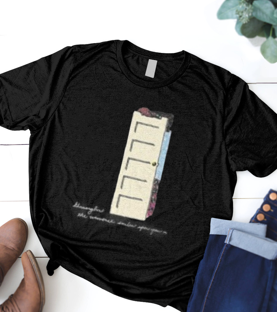 TUSHY The Universe Smiles Upon You 2025 Tour Door Art With Flowers And Pastel Colors T-Shirt