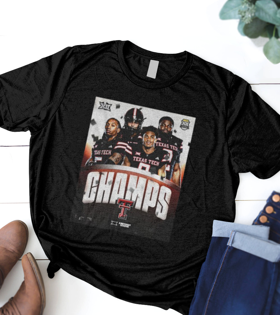 Texas Tech Big 12 Champs 2025 Football Victory Celebration T-Shirt