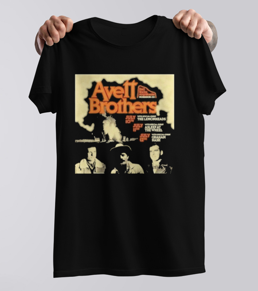 Avett Brothers Red Rocks Amphitheatre Morrison CO July 10-12 2026 Concert Dates T-Shirt