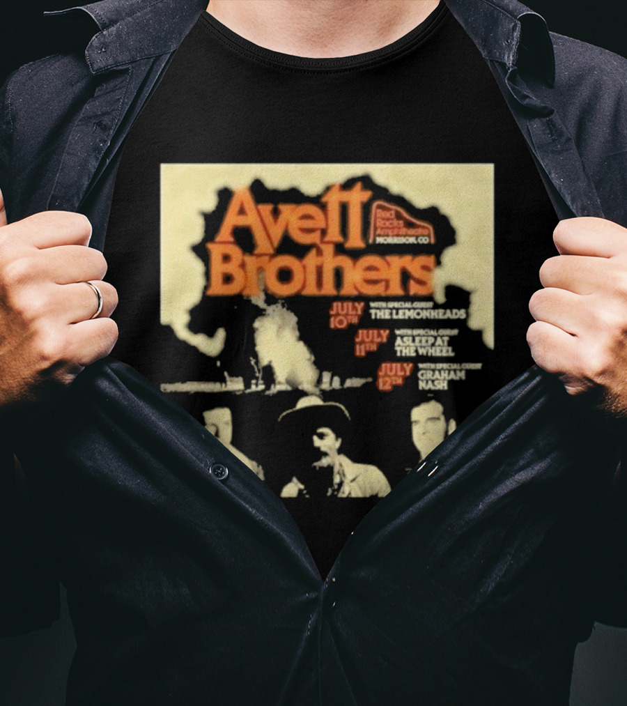 Avett Brothers Red Rocks Amphitheatre Morrison CO July 10-12 2026 Concert Dates T-Shirt