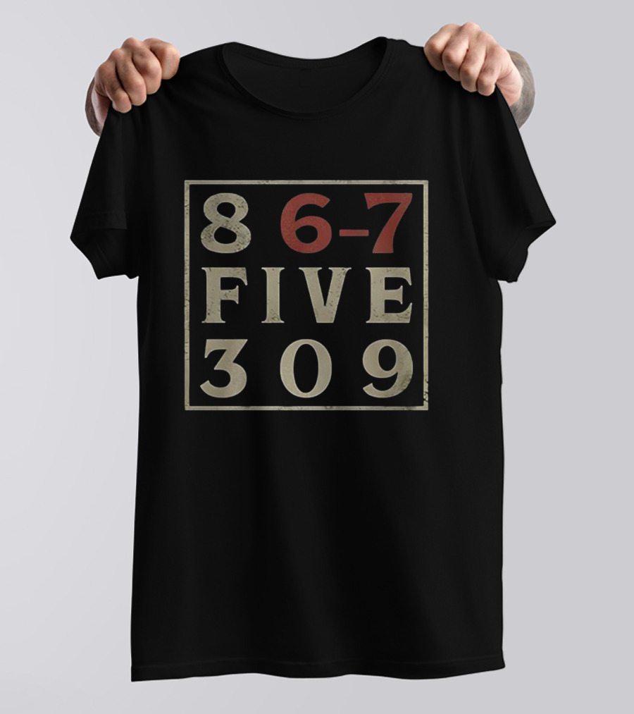 8 6 7 5 3 0 9 FIVE Jenny Retro Fan Favorite T-Shirt