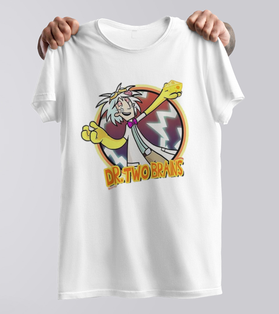 Dr Two Brains Character Cheese Lover T-Shirt