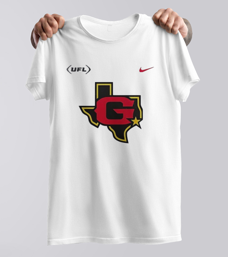 Houston Gamblers USFL Nike Texas Map Star T-Shirt