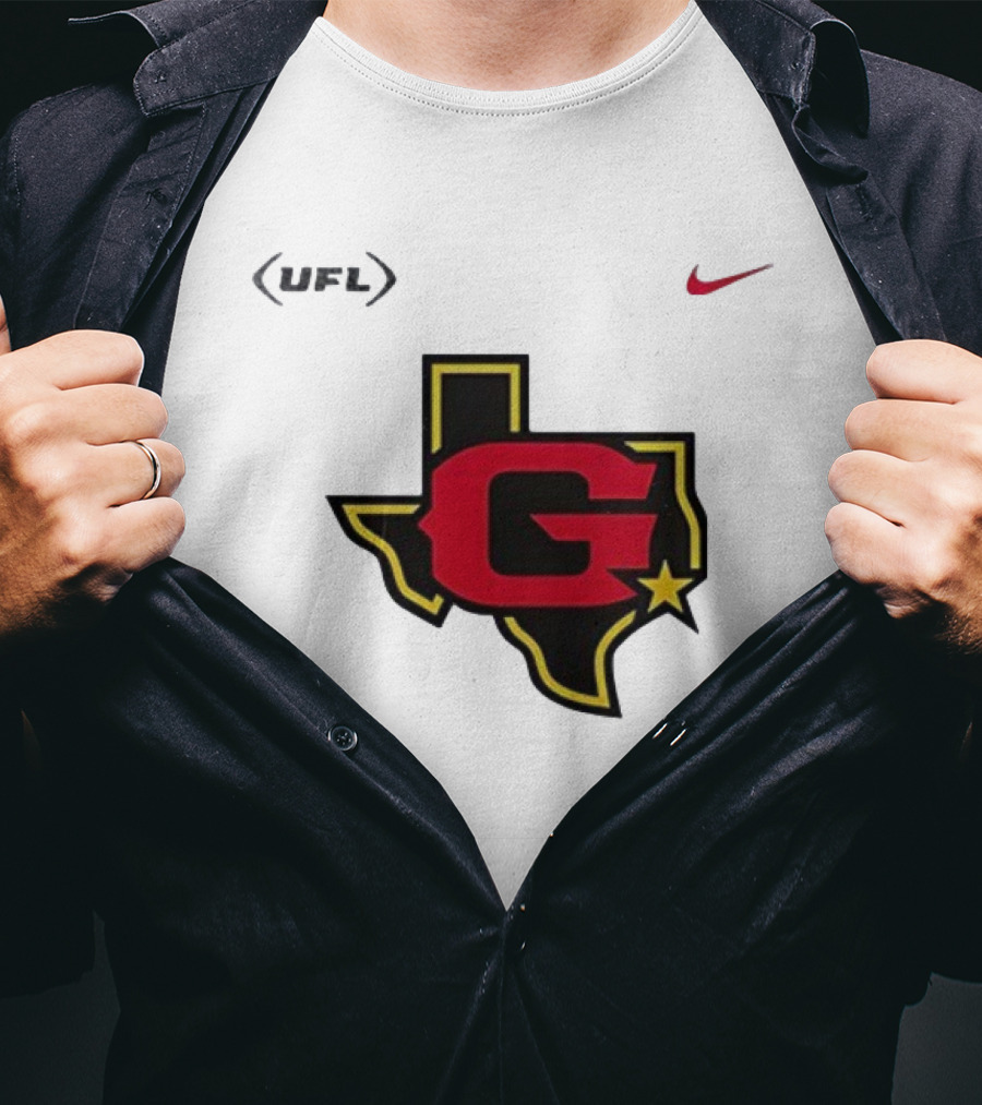 Houston Gamblers USFL Nike Texas Map Star T-Shirt