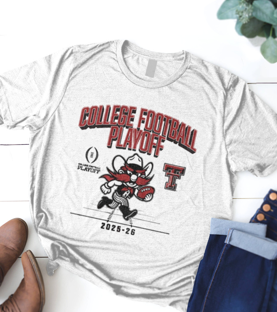 Texas Tech Red Raiders 2025-26 College Football Playoff CFP Mascot T-Shirt