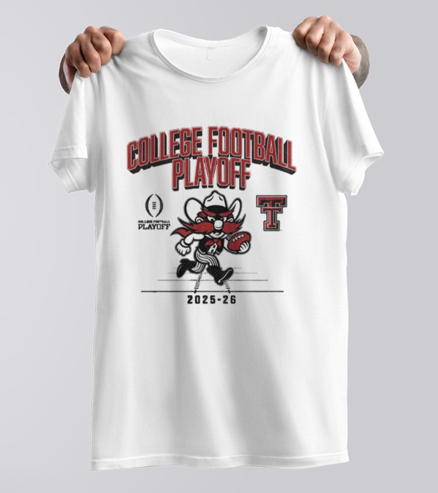 Texas Tech Red Raiders 2025-26 College Football Playoff CFP Mascot T-Shirt
