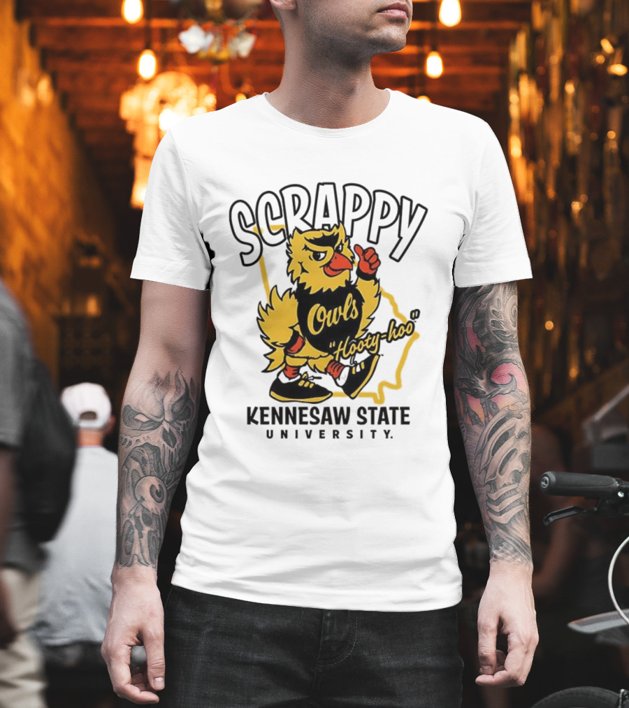 Scrappy Owls Hooty-hoo Kennesaw State University Mascot T-Shirt
