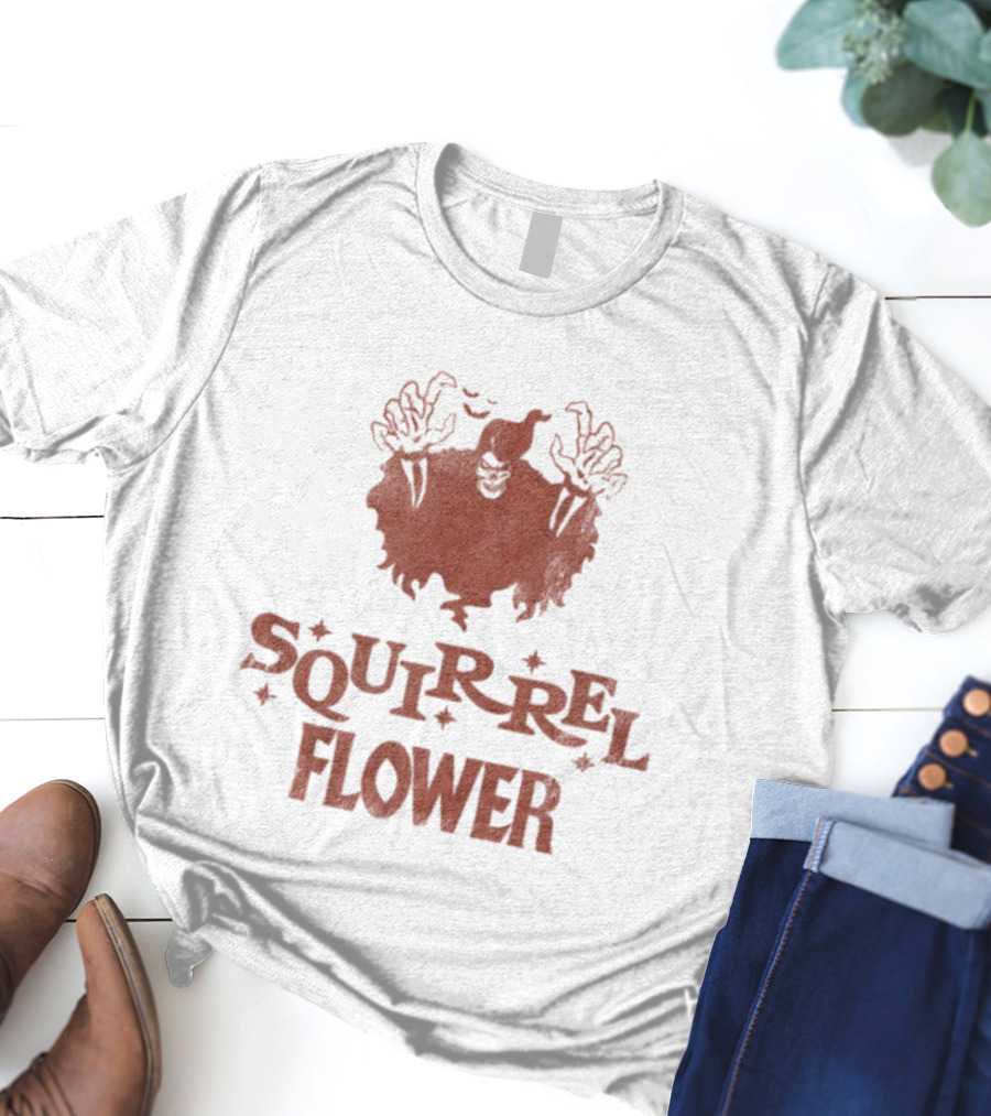 Squirrel Flower Spirit Grim Reaper Art T-Shirt