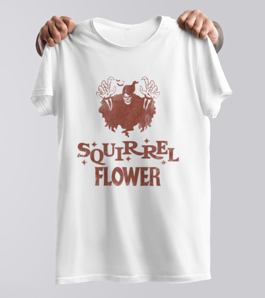Squirrel Flower Spirit Grim Reaper Art T-Shirt