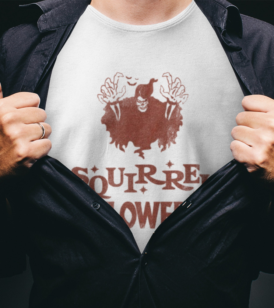 Squirrel Flower Spirit Grim Reaper Art T-Shirt