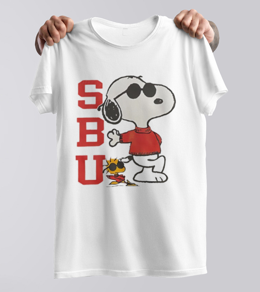 Stony Brook University Snoopy Woodstock SBU Joe Cool T-Shirt