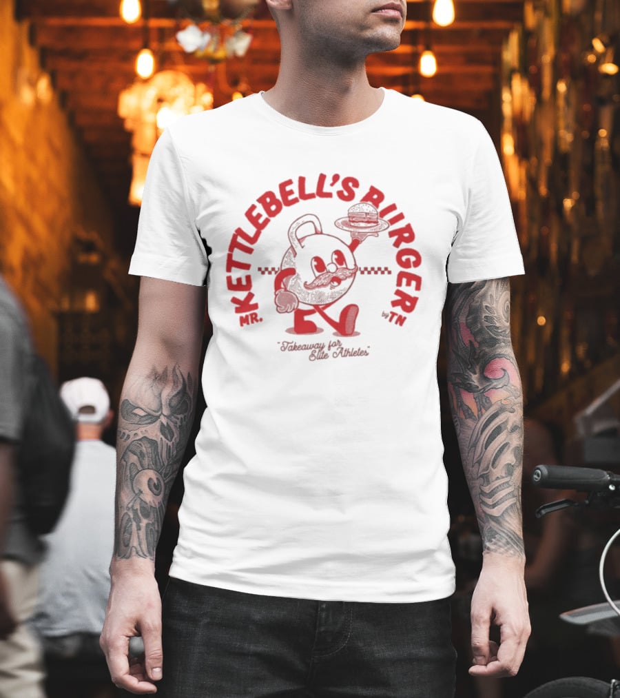 Mr. Kettlebell's Burger Takeaway For Elite Athletes T-Shirt