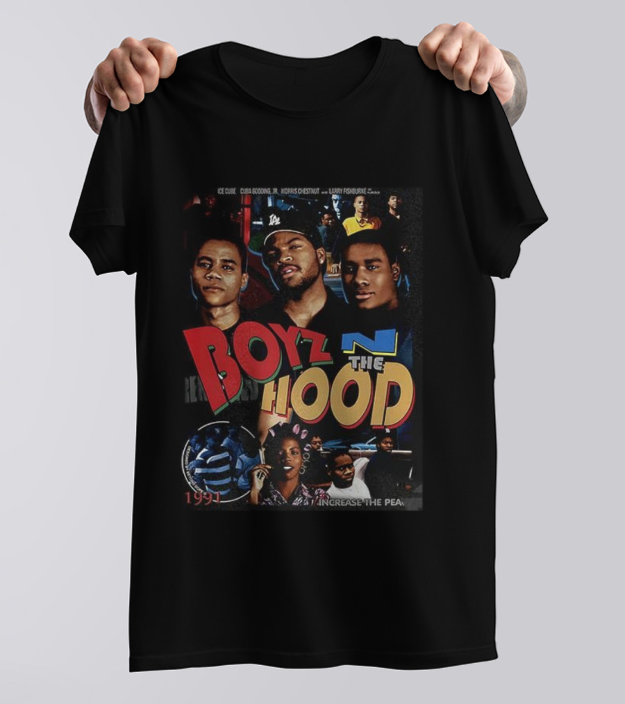 Boyz N The Hood 1991 Ice Cube Cuba Gooding Jr Morris Chestnut Larry Fishburne Retro Increase The Peace T-Shirt