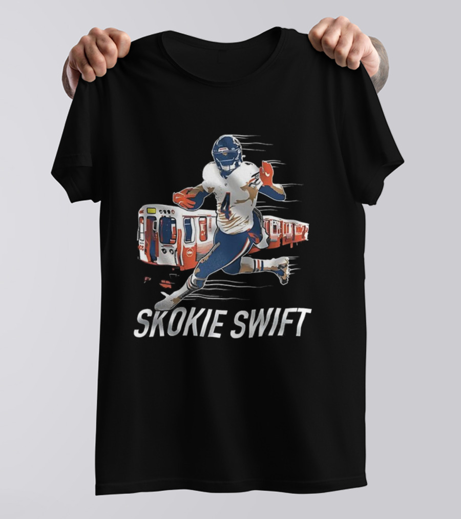 D’Andre Swift Chicago Football Skokie Swift Train Player Mashup T-Shirt