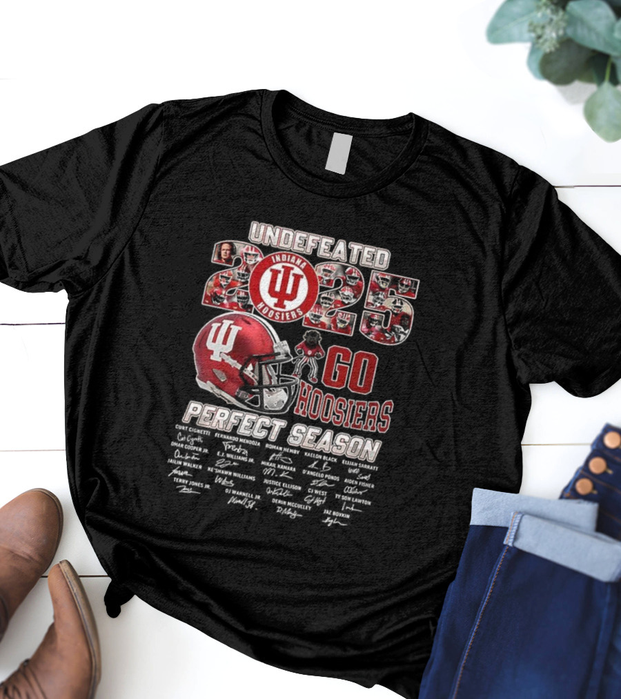 Indiana Hoosiers Undefeated 2025 Perfect Season Go Hoosiers T-Shirt