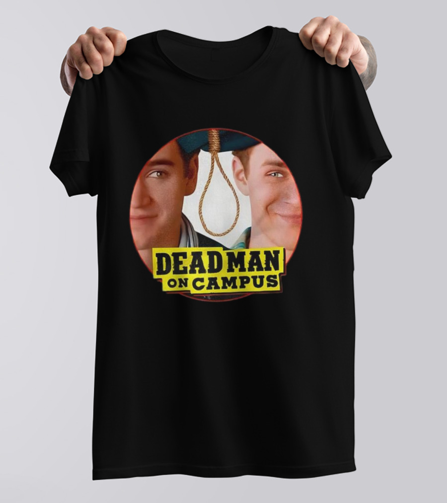 Dead Man On Campus 1998 Comedy Movie Vintage Noose Rope Collage T-Shirt