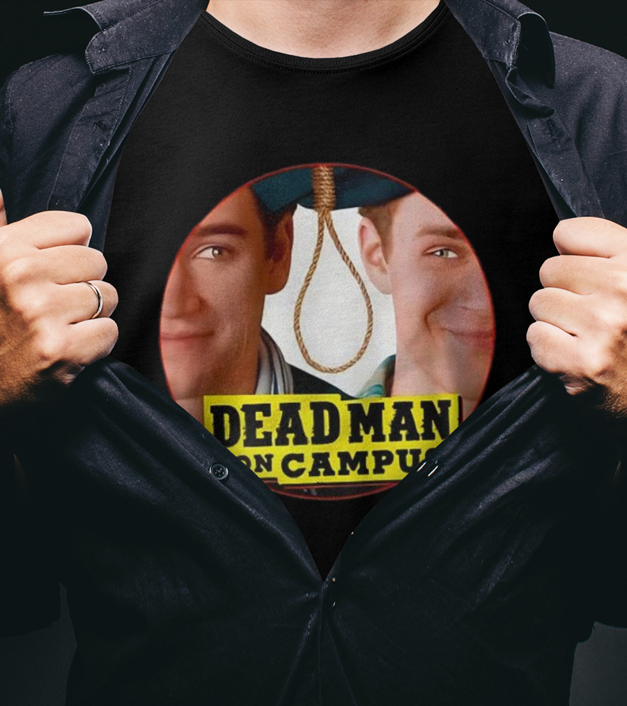 Dead Man On Campus 1998 Comedy Movie Vintage Noose Rope Collage T-Shirt