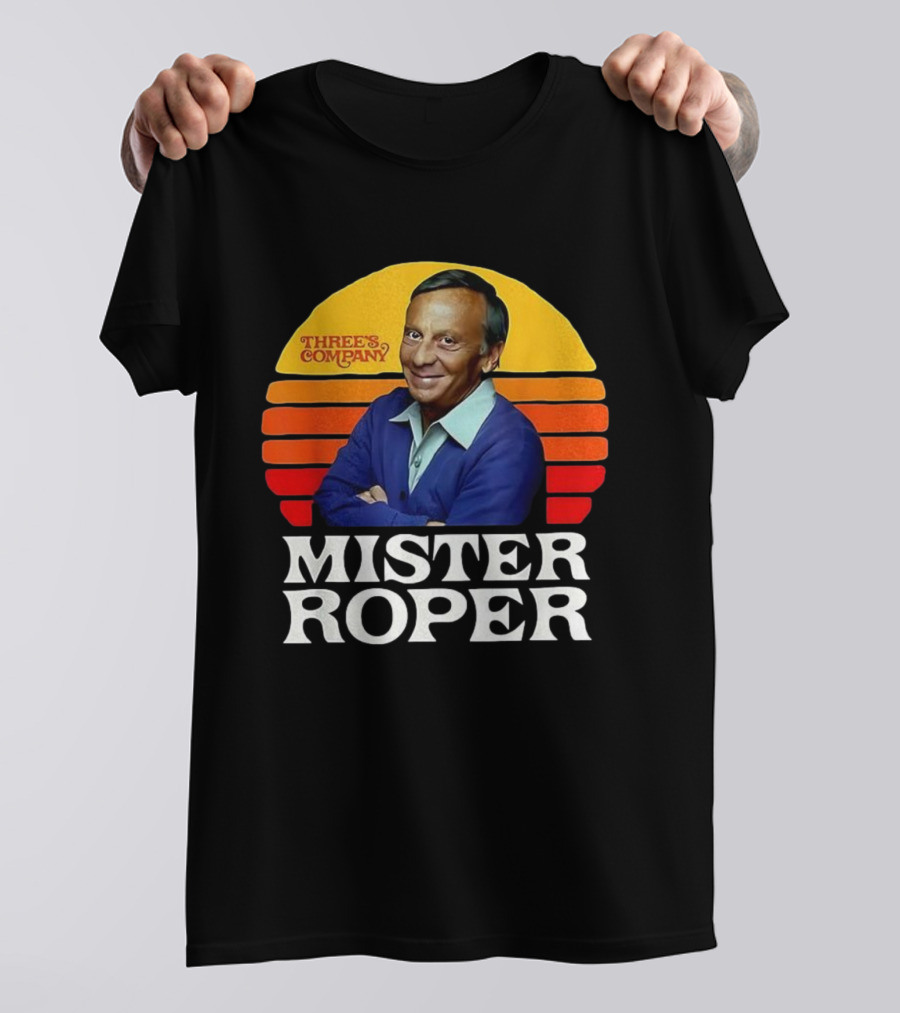 Mister Roper Three's Company Vintage 1970s Sitcom Character T-Shirt