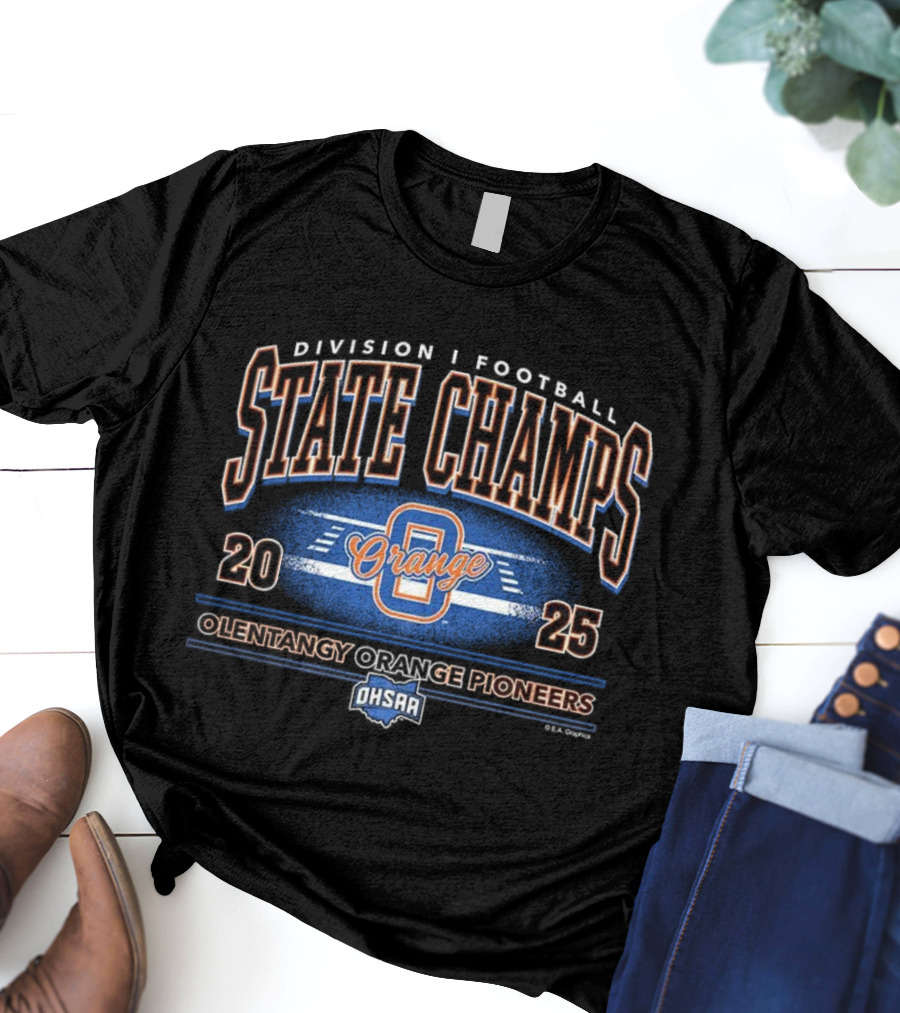 Olentangy Orange Pioneers 2025 State Champs Division 1 Football OHSAA T-Shirt