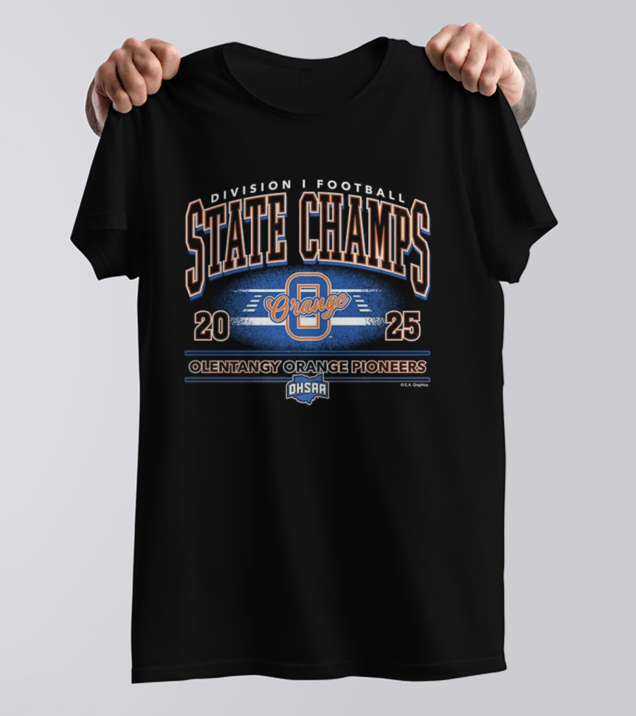 Olentangy Orange Pioneers 2025 State Champs Division 1 Football OHSAA T-Shirt