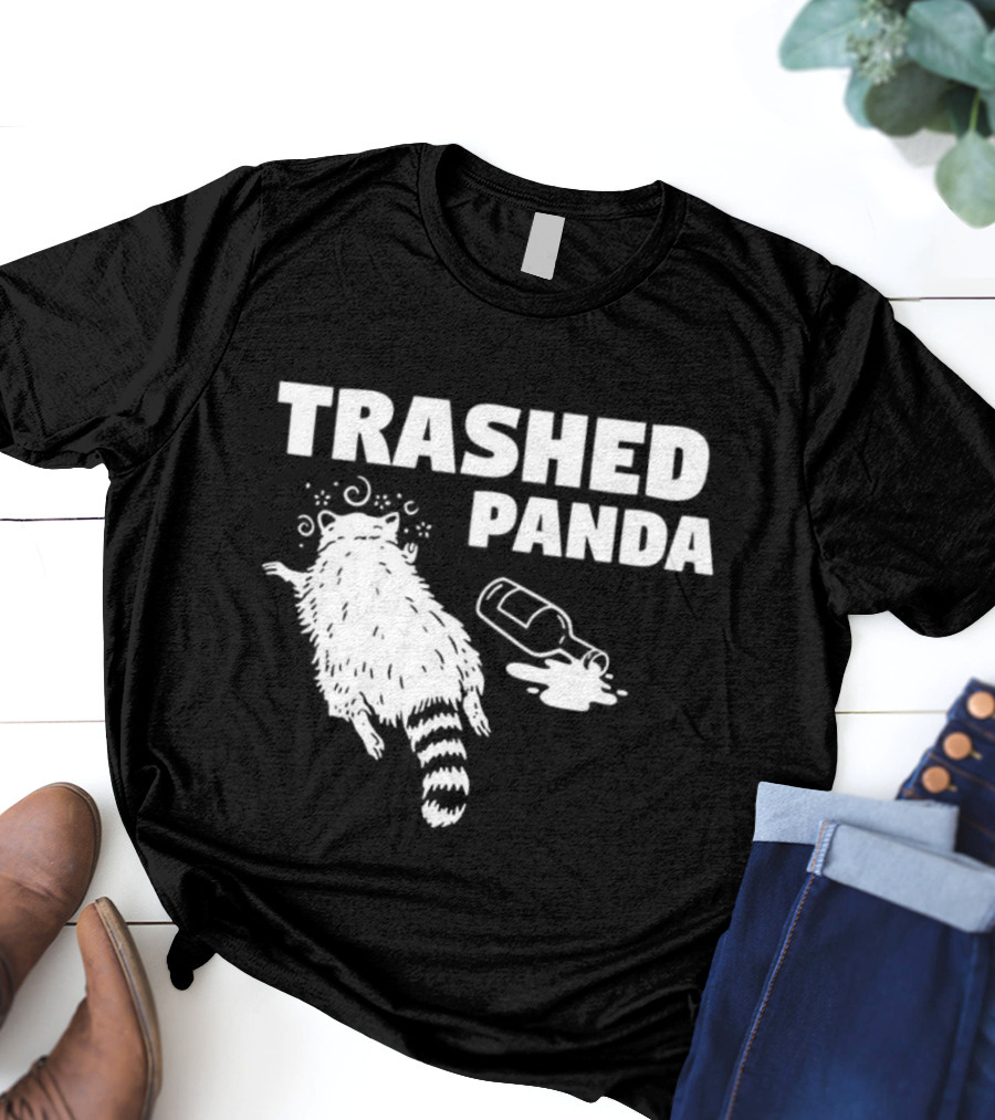 Trashed Panda Raccoon Drunk Hanover T-Shirt