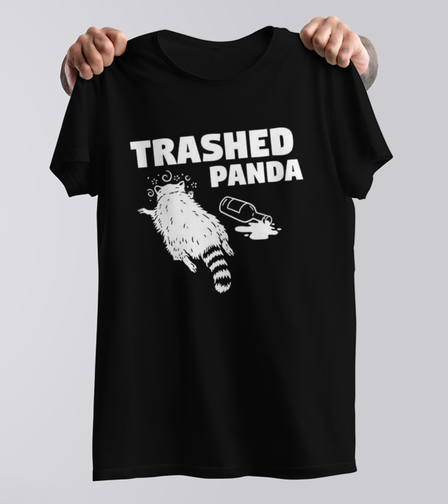 Trashed Panda Raccoon Drunk Hanover T-Shirt