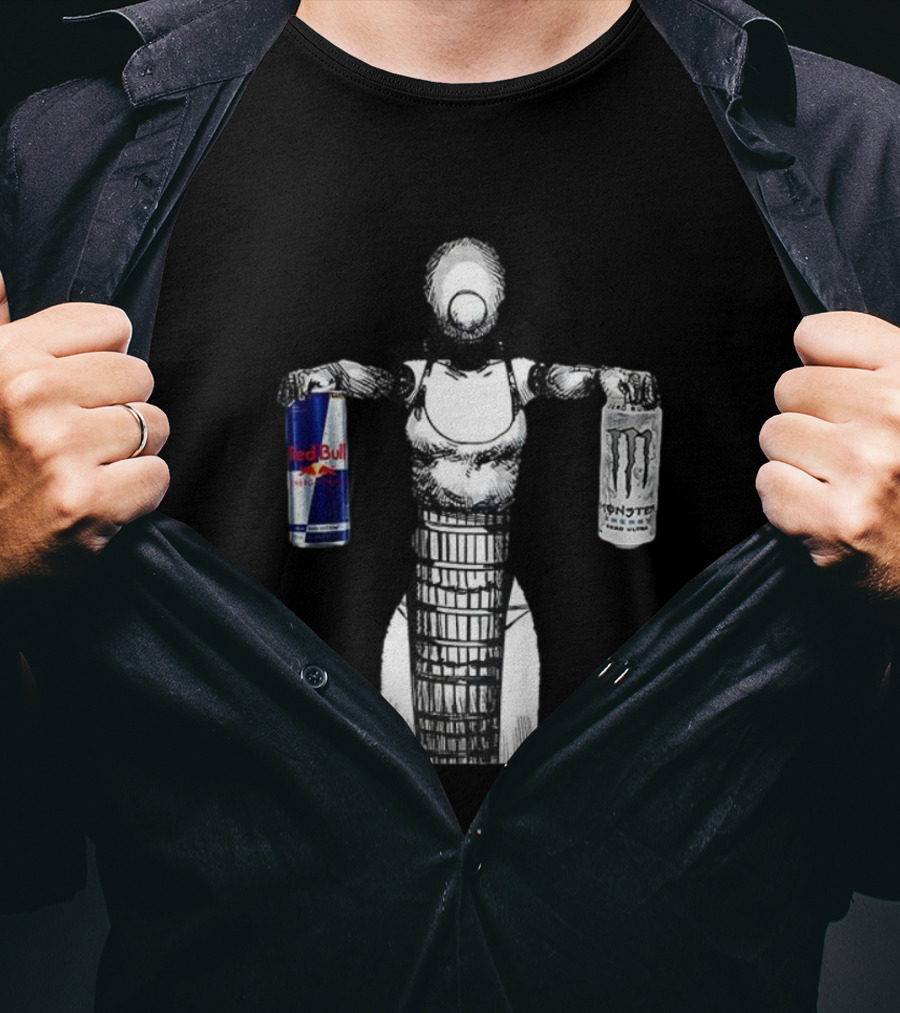 Reze Chainsaw Man Holding Red Bull And Monster Energy T-Shirt