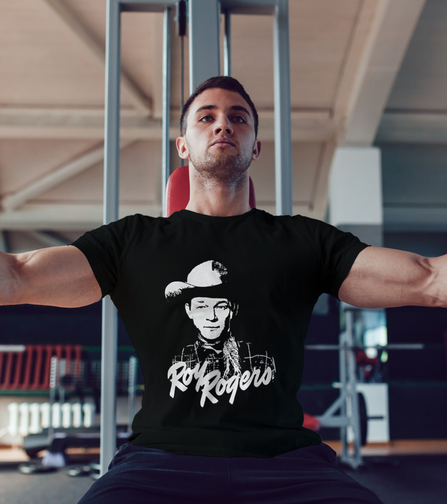 Roy Rogers King Of The Cowboys Retro Style Hat And Checkered T-Shirt