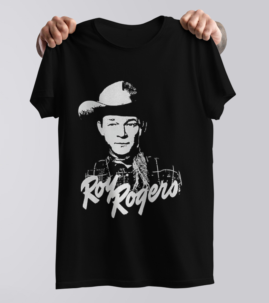 Roy Rogers King Of The Cowboys Retro Style Hat And Checkered T-Shirt