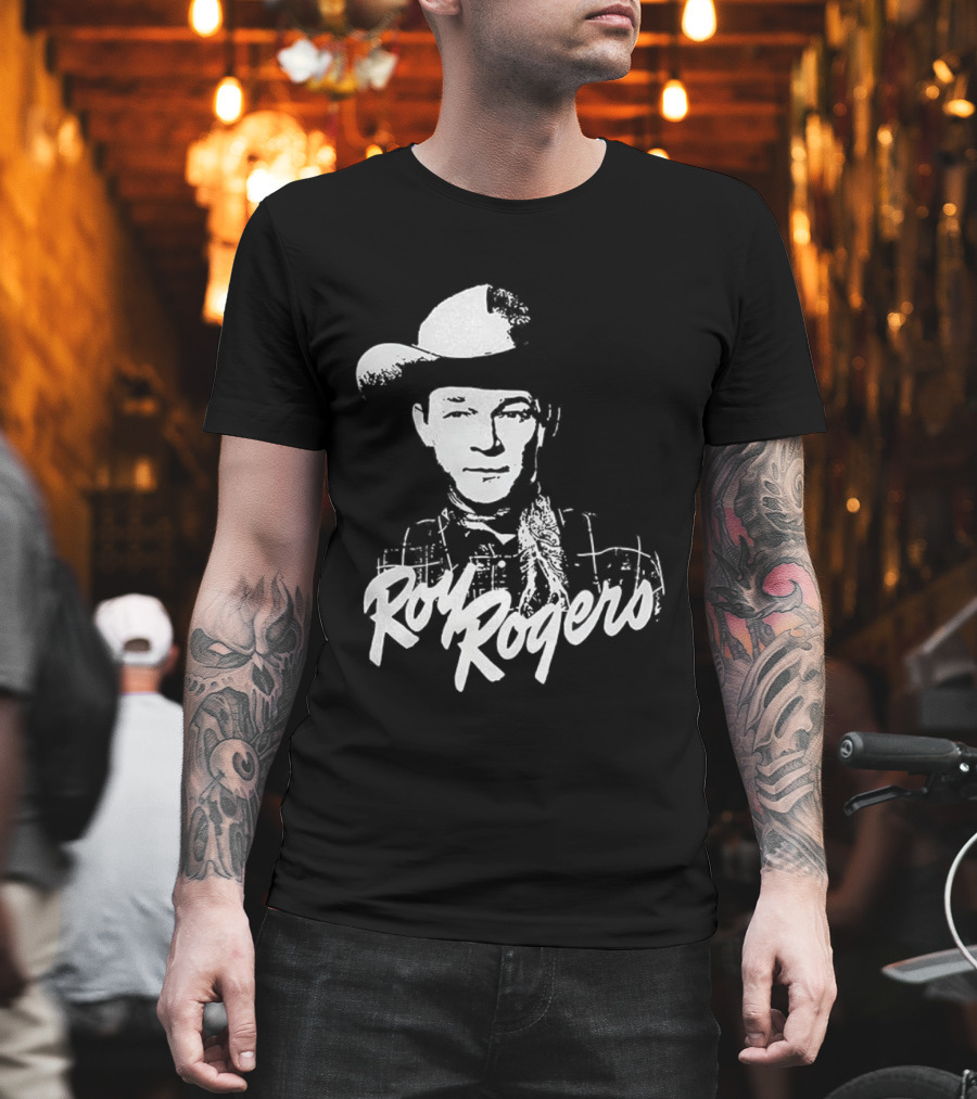 Roy Rogers King Of The Cowboys Retro Style Hat And Checkered T-Shirt