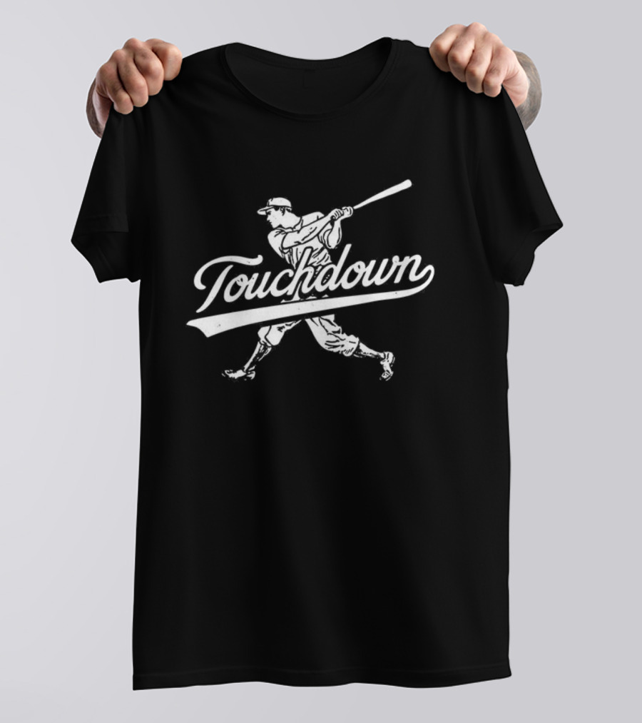 Touchdown Baseball Player Silhouette T-Shirt