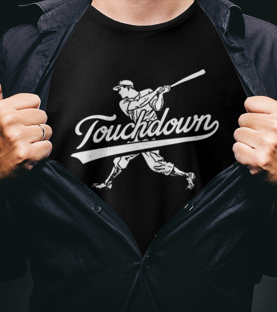 Touchdown Baseball Player Silhouette T-Shirt