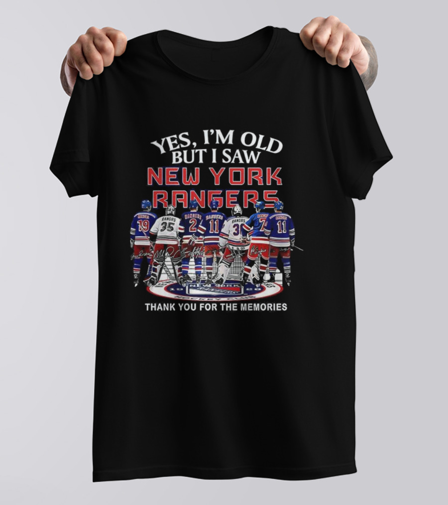 Yes I’m Old But I Saw New York Rangers Thank You For The Memories T-Shirt