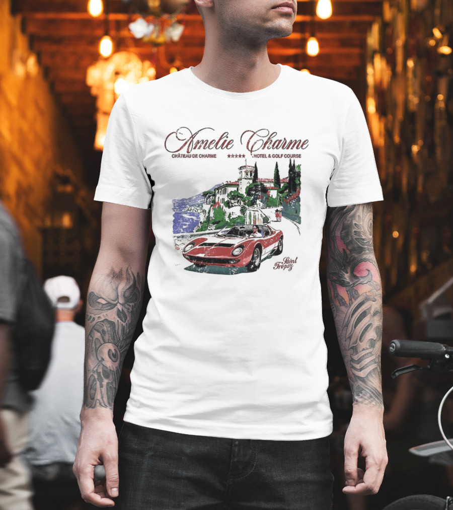 Amelie Charme Chateau Du Charme Saint Tropez Hotel And Golf Course Vintage Car Scenic T-Shirt