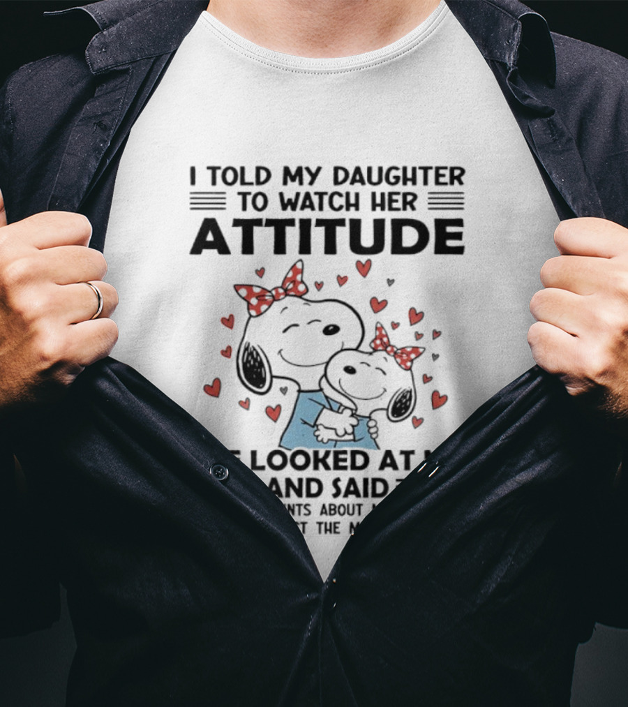 Snoopy Attitude Daughter Manufacturer Complaints Hearts T-Shirt