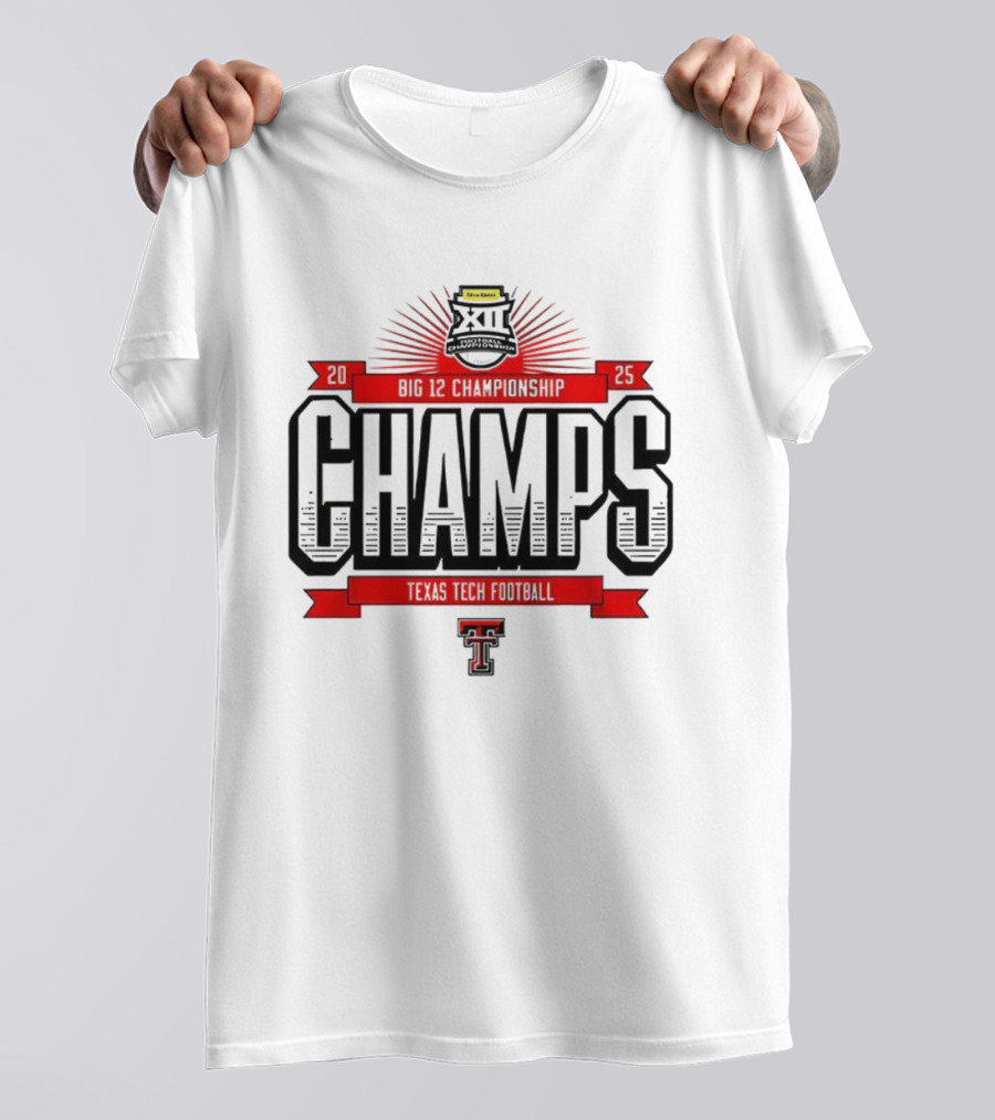 Texas Tech Red Raiders Champs 2025 Big 12 Football Champions T-Shirt