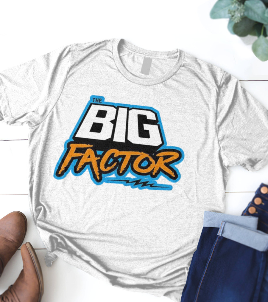 The Big Factor Text With Lightning Bolt Icon T-Shirt