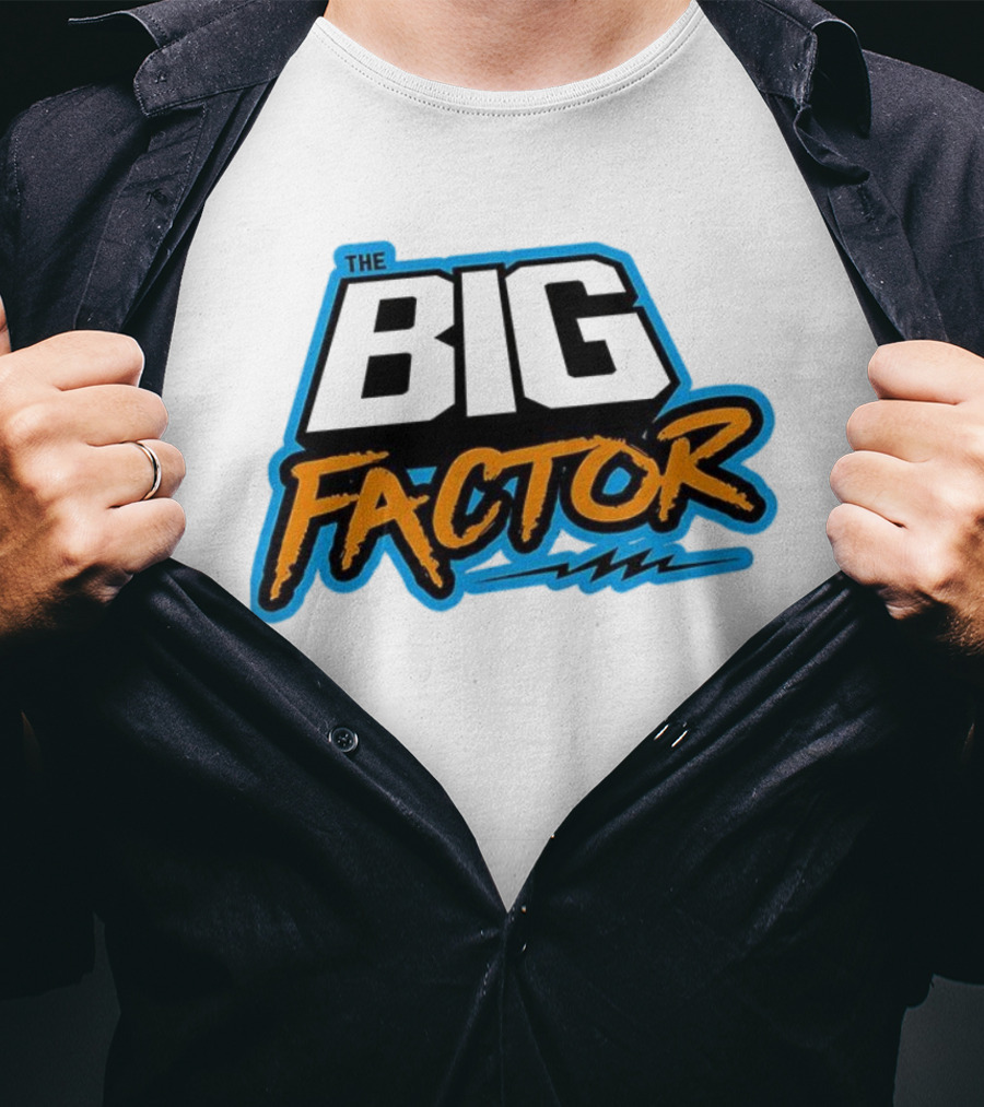 The Big Factor Text With Lightning Bolt Icon T-Shirt
