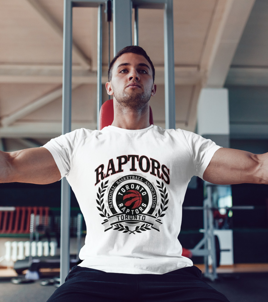 Toronto Raptors NBA Laurel Wreath Frame Retro T-Shirt