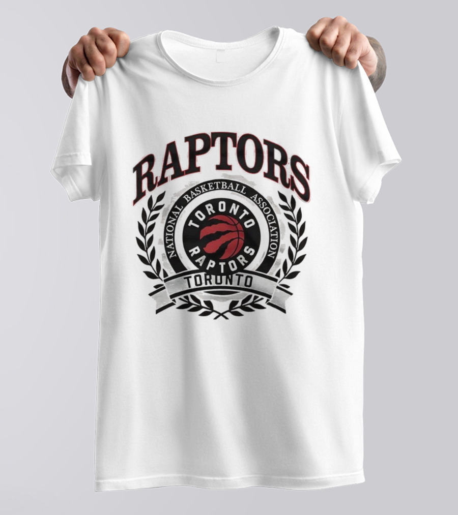 Toronto Raptors NBA Laurel Wreath Frame Retro T-Shirt