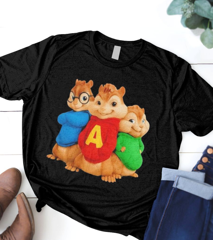 Alvin And The Chipmunks Trio Red Blue Green S T-Shirt